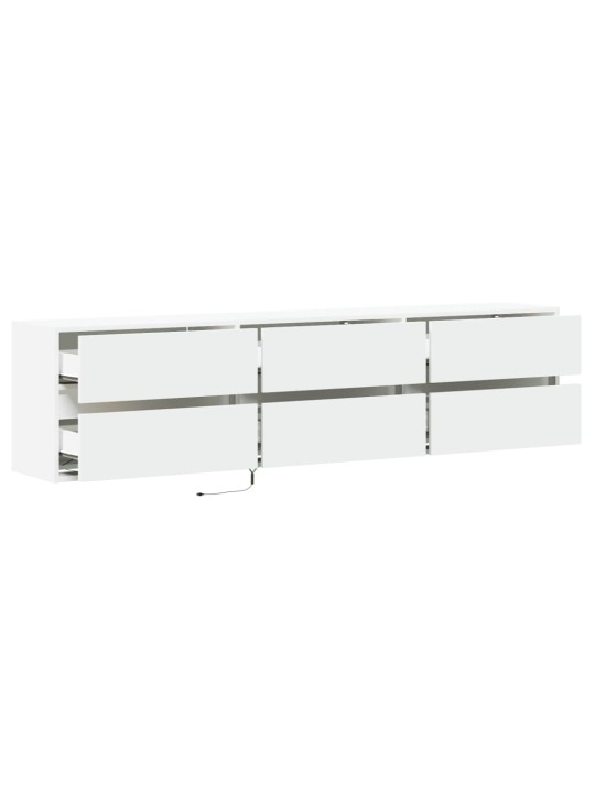 Nástěnná TV skříňka s LED bílá 180 x 31 x 45 cm