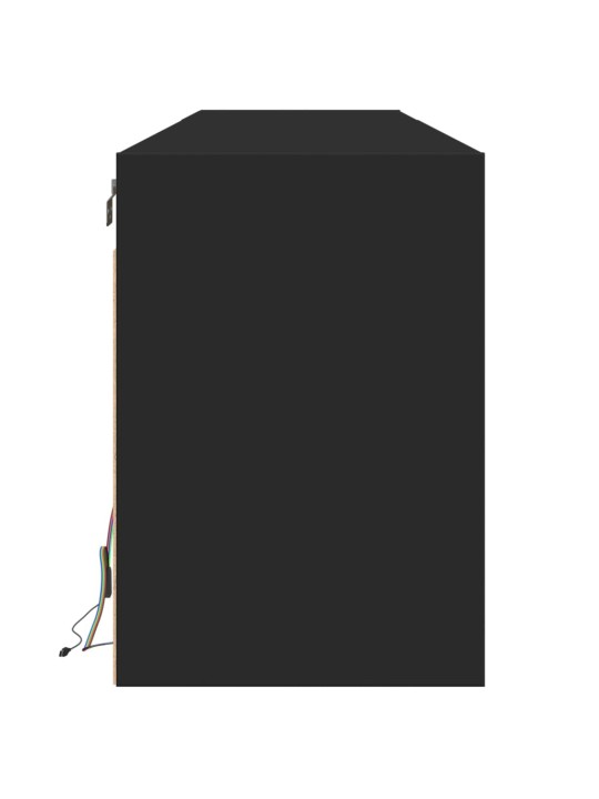 Nástěnná TV skříňka s LED černá 180 x 31 x 45 cm