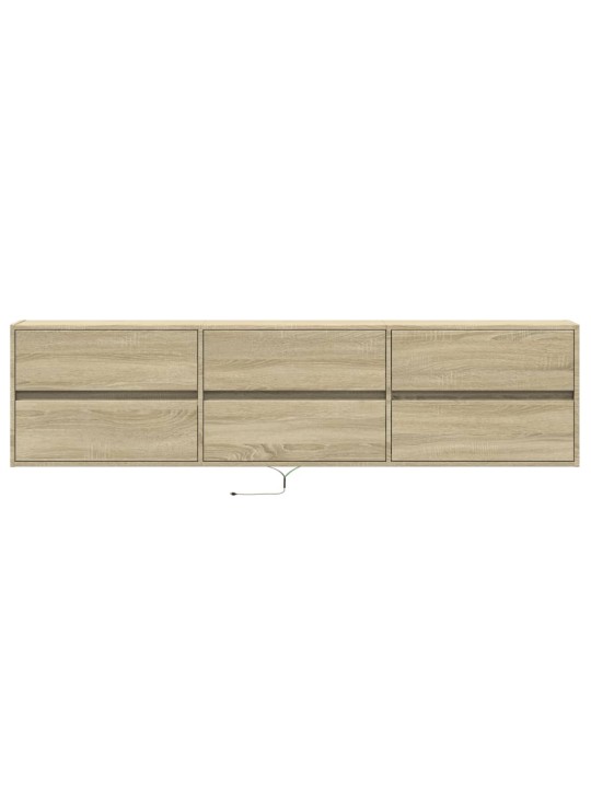 Nástěnná TV skříňka s LED dub sonoma 180 x 31 x 45 cm