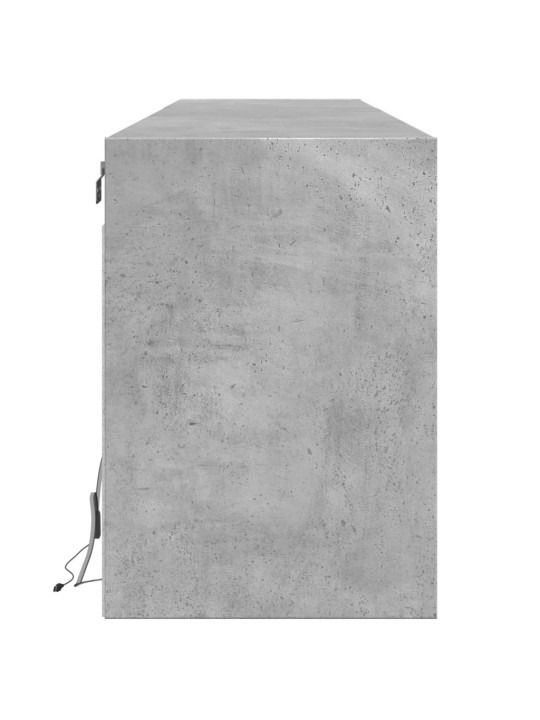 Nástěnná TV skříňka s LED betonově šedá 180 x 31 x 45 cm