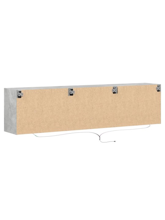 Nástěnná TV skříňka s LED betonově šedá 180 x 31 x 45 cm