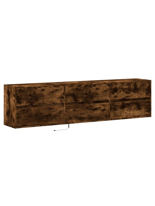 Nástěnná tv skříňka s led kouřový dub 180 x 31 x 45 cm