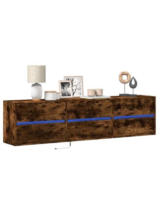 Nástěnná tv skříňka s led kouřový dub 180 x 31 x 45 cm