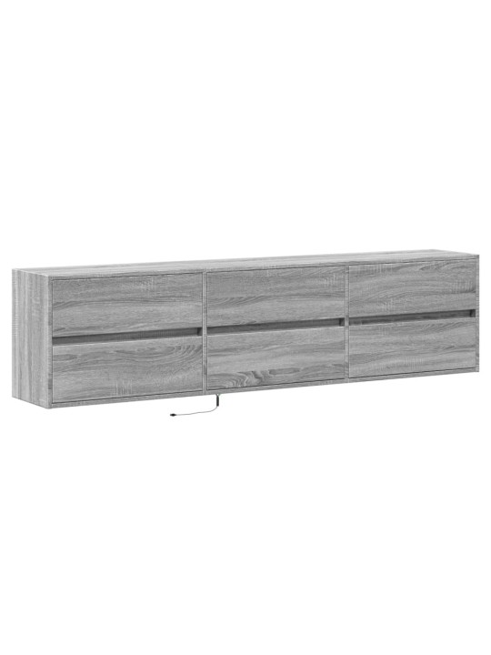 Nástěnná tv skříňka s led šedá sonoma 180 x 31 x 45 cm