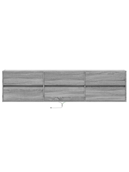 Nástěnná tv skříňka s led šedá sonoma 180 x 31 x 45 cm