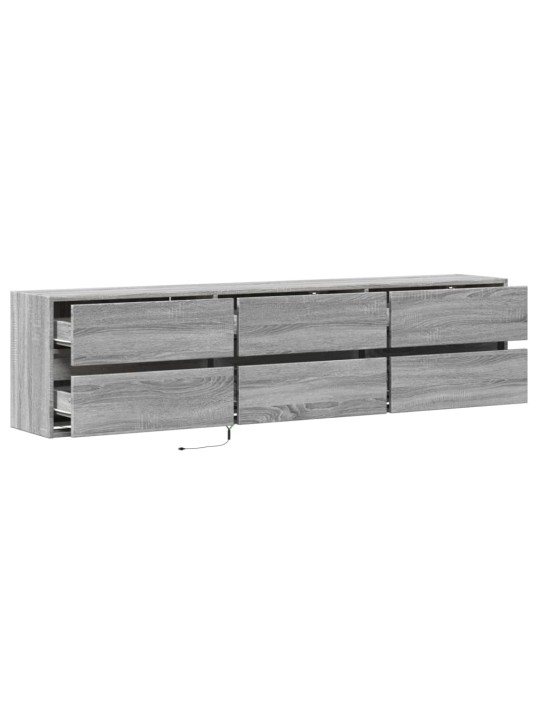 Nástěnná tv skříňka s led šedá sonoma 180 x 31 x 45 cm
