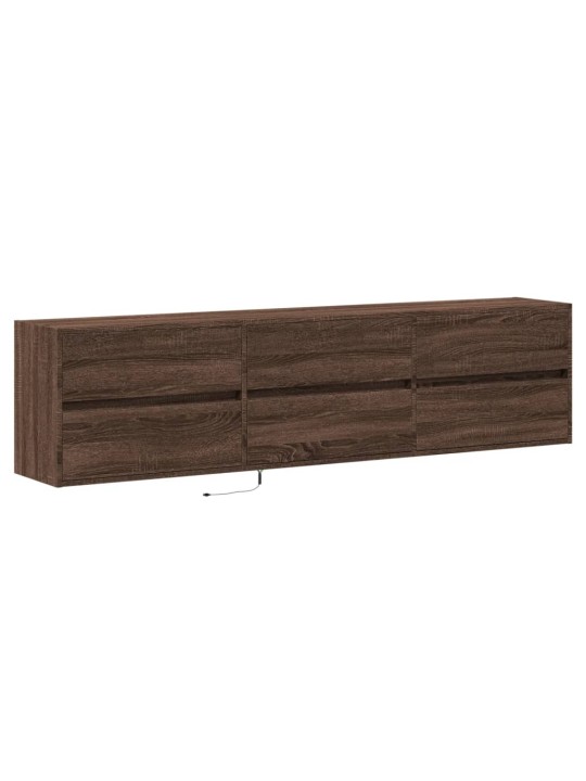 Nástěnná tv skříňka s led hnědý dub 180 x 31 x 45 cm