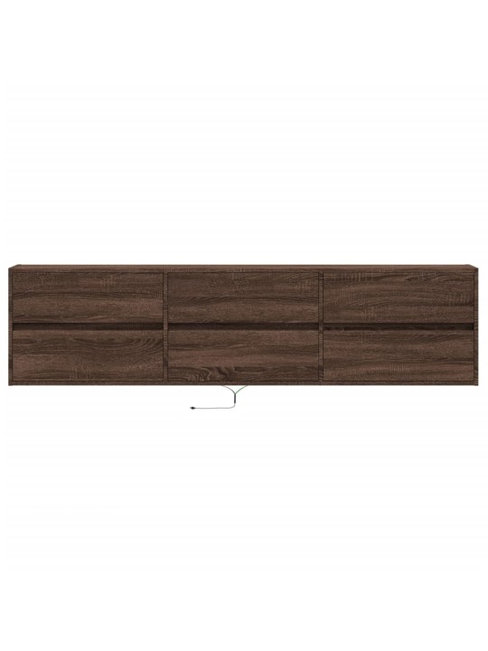 Nástěnná tv skříňka s led hnědý dub 180 x 31 x 45 cm