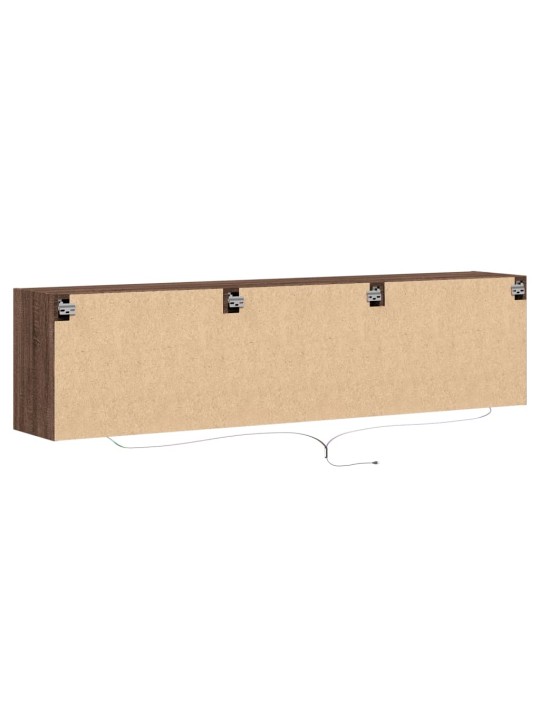 Nástěnná tv skříňka s led hnědý dub 180 x 31 x 45 cm