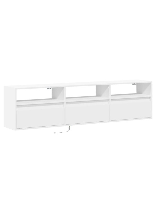 Nástěnná TV skříňka s LED bílá 180 x 31 x 45 cm