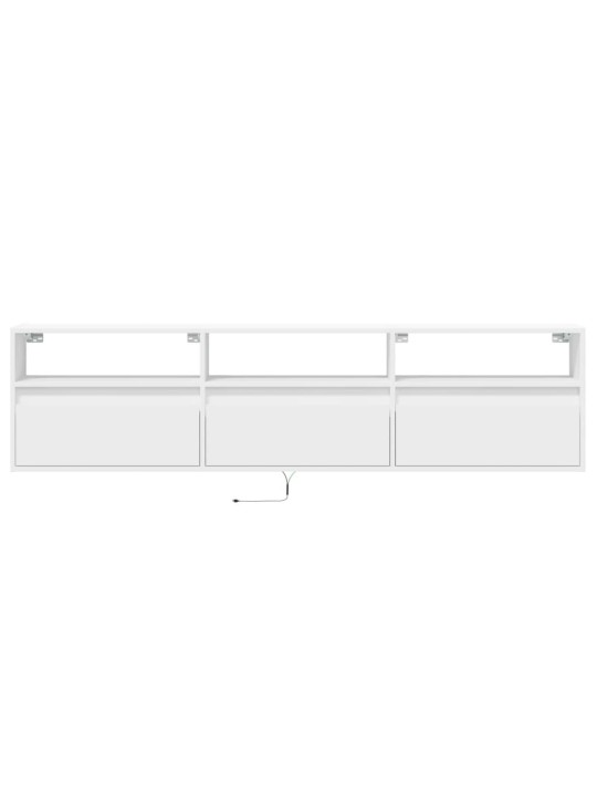 Nástěnná TV skříňka s LED bílá 180 x 31 x 45 cm