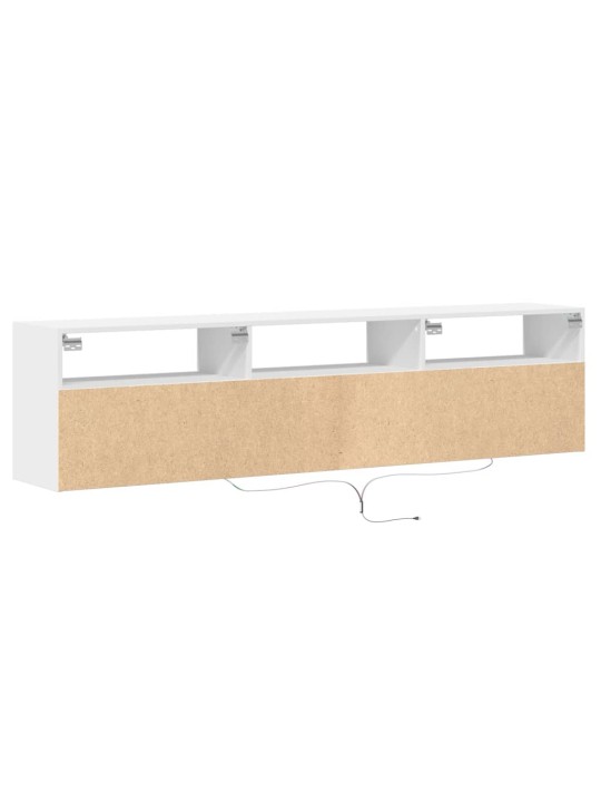 Nástěnná TV skříňka s LED bílá 180 x 31 x 45 cm