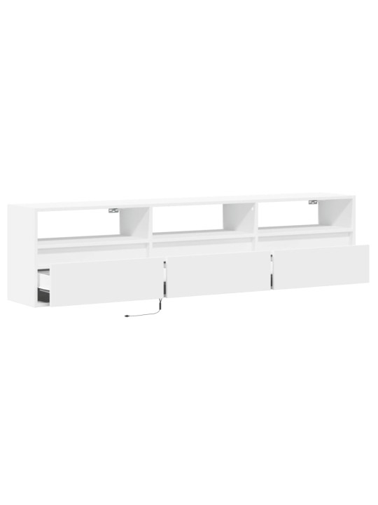 Nástěnná TV skříňka s LED bílá 180 x 31 x 45 cm