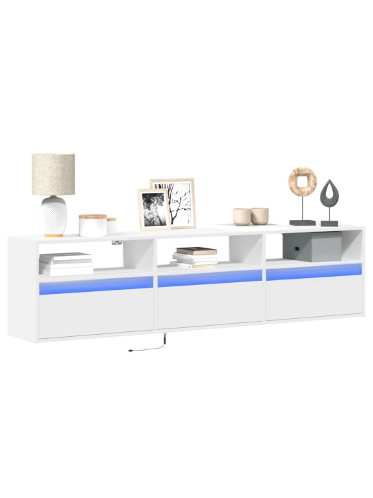 Nástěnná TV skříňka s LED bílá 180 x 31 x 45 cm