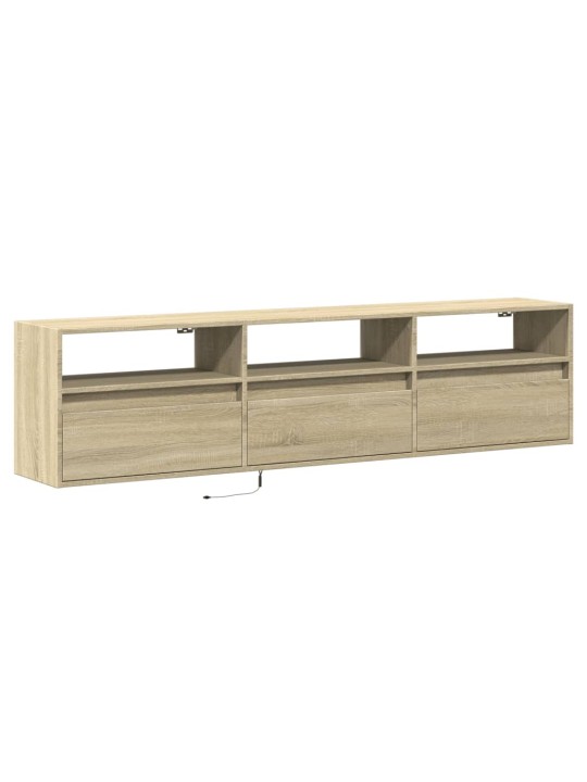 Nástěnná TV skříňka s LED dub sonoma 180 x 31 x 45 cm
