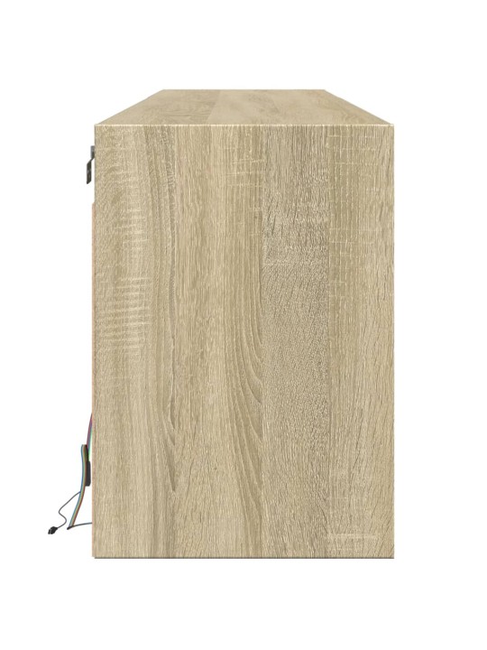 Nástěnná TV skříňka s LED dub sonoma 180 x 31 x 45 cm