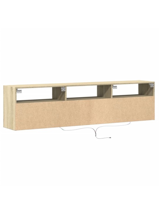 Nástěnná TV skříňka s LED dub sonoma 180 x 31 x 45 cm