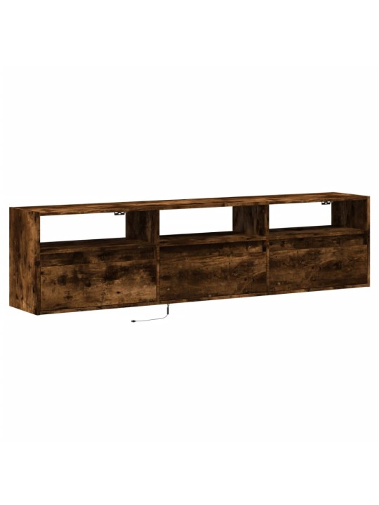 Nástěnná tv skříňka s led kouřový dub 180 x 31 x 45 cm