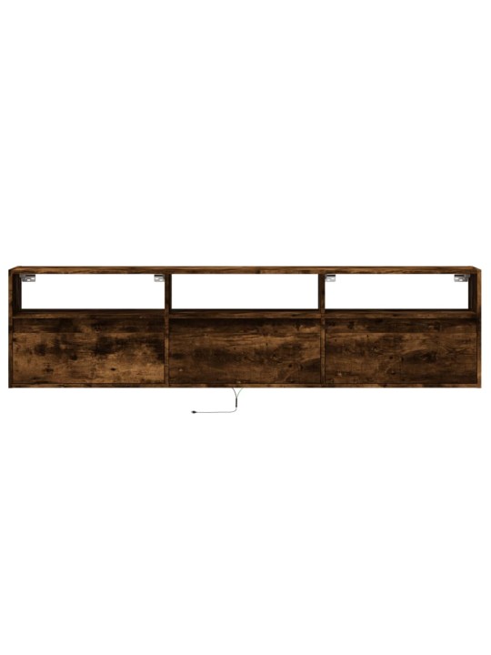 Nástěnná tv skříňka s led kouřový dub 180 x 31 x 45 cm