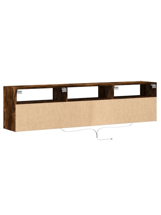 Nástěnná tv skříňka s led kouřový dub 180 x 31 x 45 cm