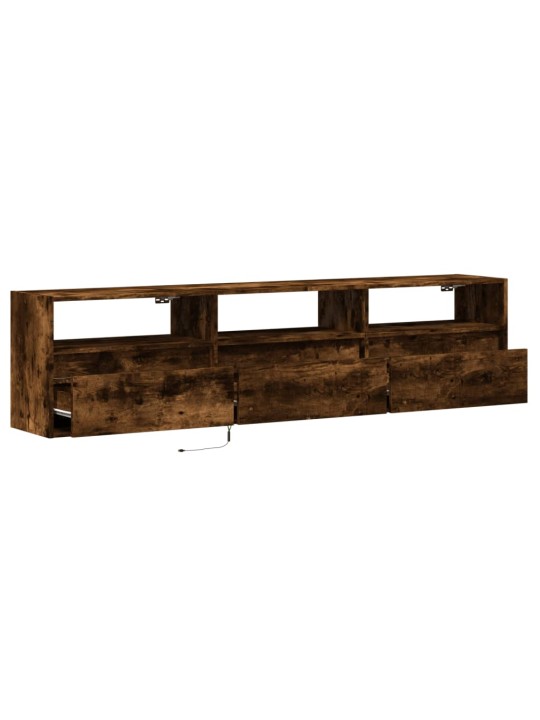 Nástěnná tv skříňka s led kouřový dub 180 x 31 x 45 cm