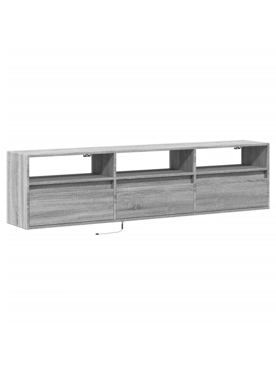 Nástěnná tv skříňka s led šedá sonoma 180 x 31 x 45 cm