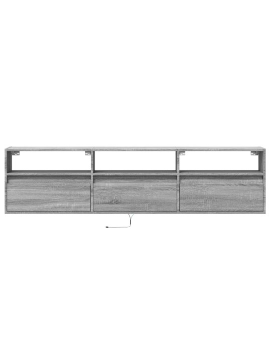 Nástěnná tv skříňka s led šedá sonoma 180 x 31 x 45 cm