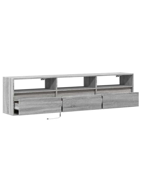 Nástěnná tv skříňka s led šedá sonoma 180 x 31 x 45 cm