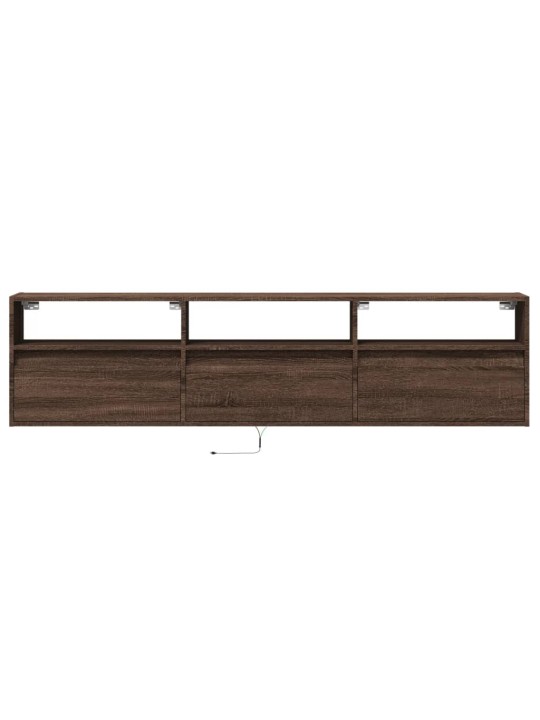 Nástěnná tv skříňka s led hnědý dub 180 x 31 x 45 cm