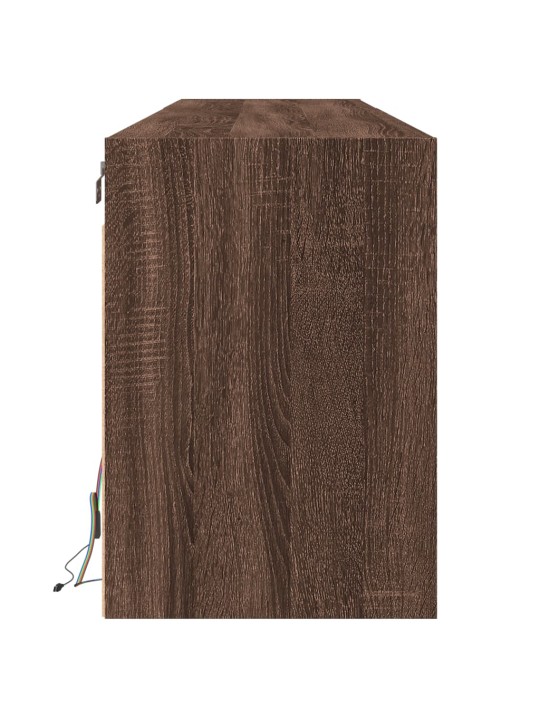 Nástěnná tv skříňka s led hnědý dub 180 x 31 x 45 cm