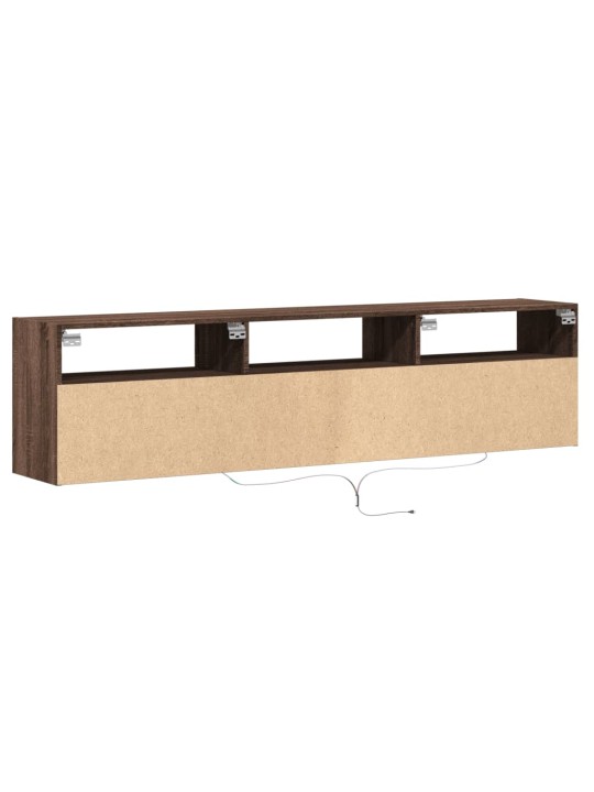 Nástěnná tv skříňka s led hnědý dub 180 x 31 x 45 cm