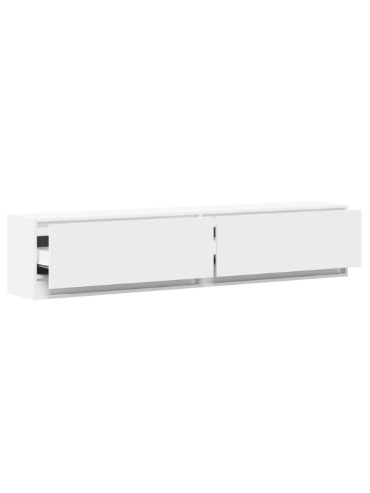 Nástěnná TV skříňka s LED bílá 180 x 31 x 38 cm