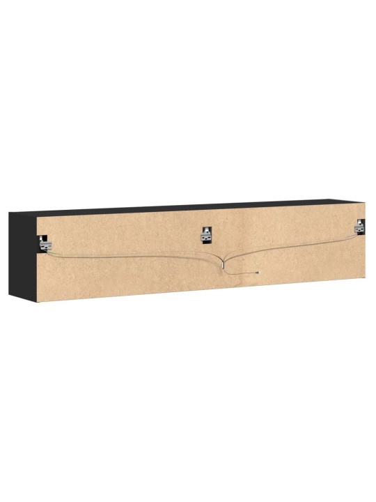 Nástěnná TV skříňka s LED černá 180 x 31 x 38 cm