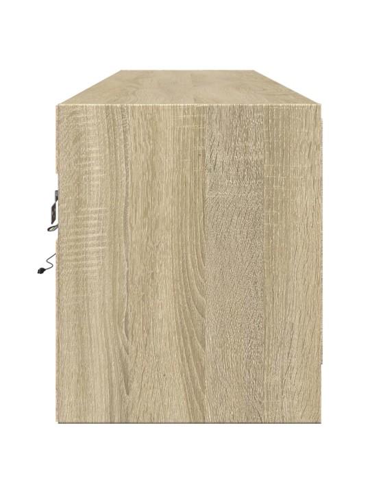 Nástěnná TV skříňka s LED dub sonoma 180 x 31 x 38 cm