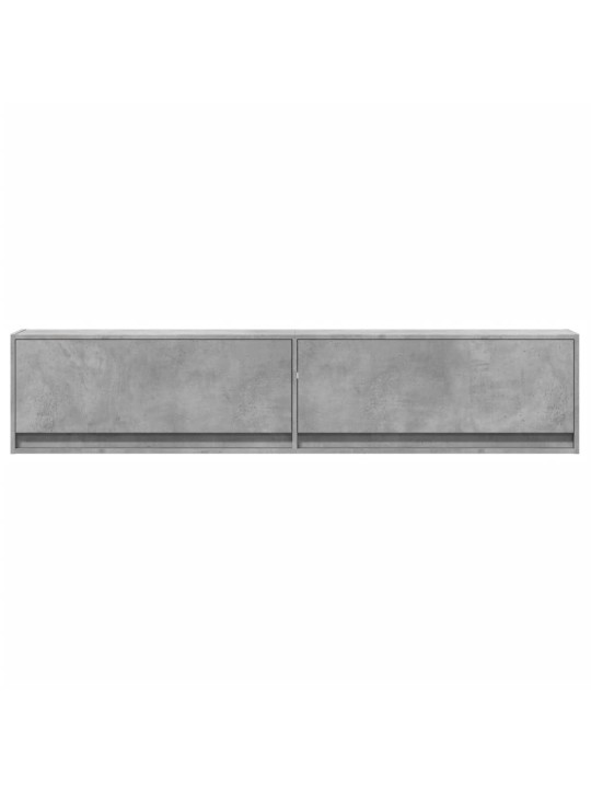 Nástěnná TV skříňka s LED betonově šedá 180 x 31 x 38 cm