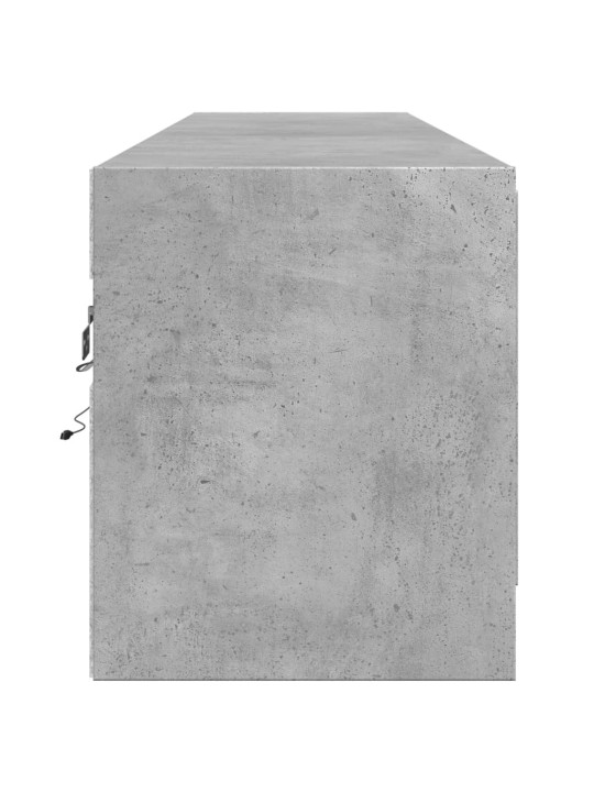 Nástěnná TV skříňka s LED betonově šedá 180 x 31 x 38 cm