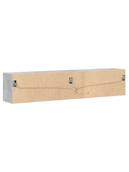 Nástěnná TV skříňka s LED betonově šedá 180 x 31 x 38 cm