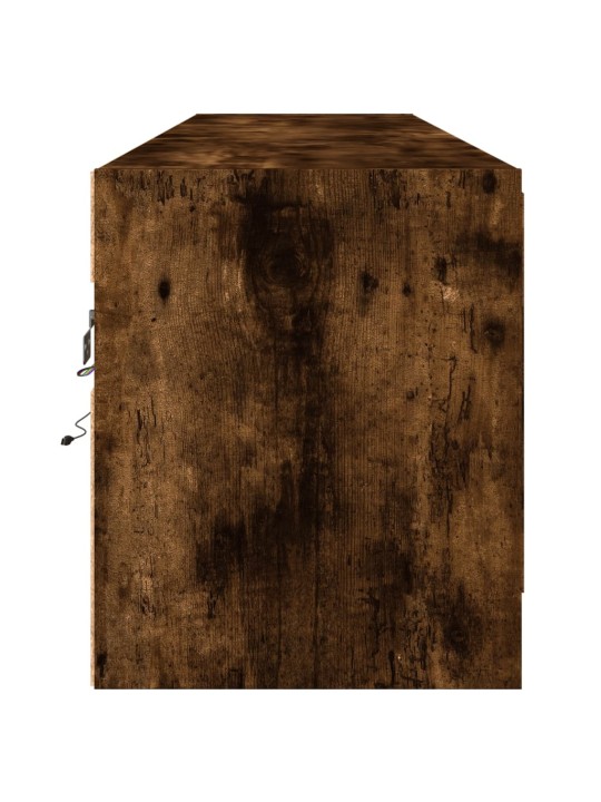 Nástěnná tv skříňka s led kouřový dub 180 x 31 x 38 cm