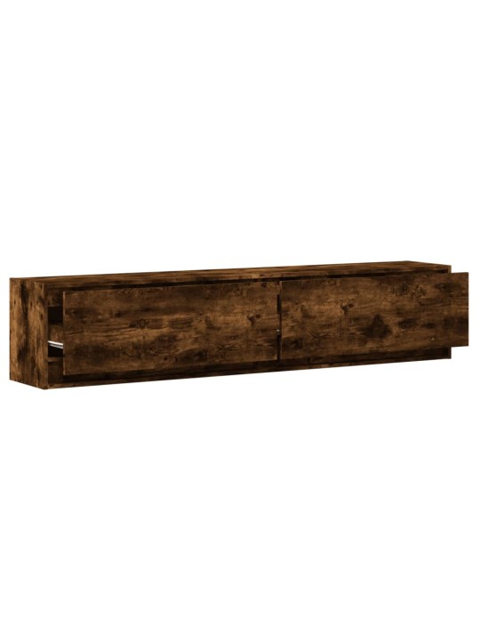 Nástěnná tv skříňka s led kouřový dub 180 x 31 x 38 cm