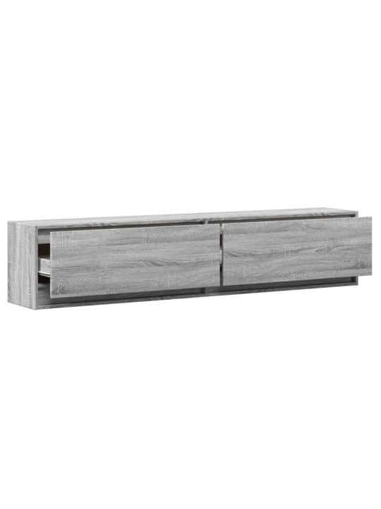 Nástěnná tv skříňka s led šedá sonoma 180 x 31 x 38 cm