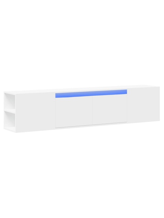 Nástěnná TV skříňka s LED bílá 180 x 31 x 39,5 cm