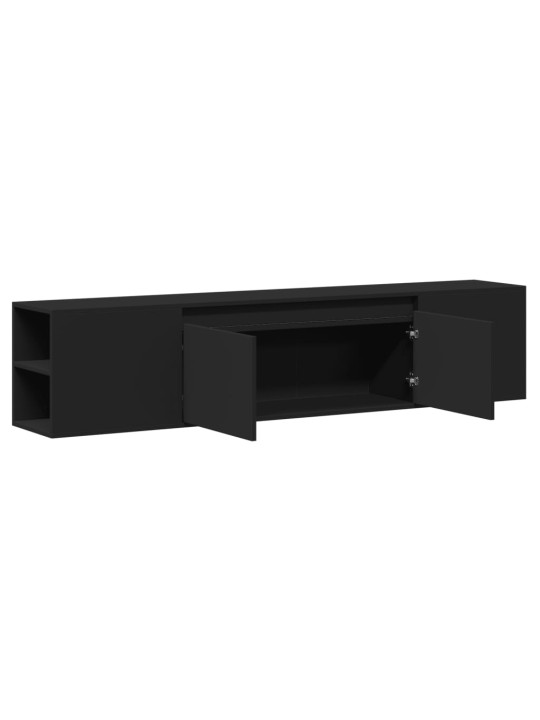 Nástěnná TV skříňka s LED černá 180 x 31 x 39,5 cm
