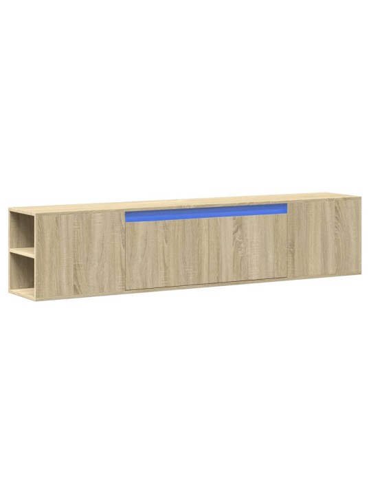 Nástěnná TV skříňka s LED dub sonoma 180 x 31 x 39,5 cm