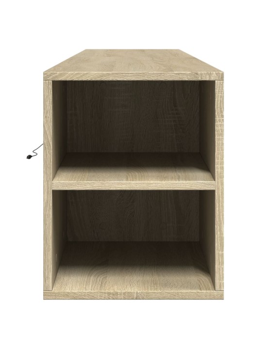 Nástěnná TV skříňka s LED dub sonoma 180 x 31 x 39,5 cm