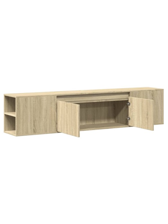 Nástěnná TV skříňka s LED dub sonoma 180 x 31 x 39,5 cm