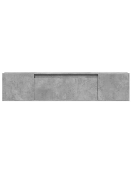 Nástěnná TV skříňka s LED betonově šedá 180 x 31 x 39,5 cm