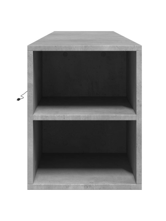 Nástěnná TV skříňka s LED betonově šedá 180 x 31 x 39,5 cm