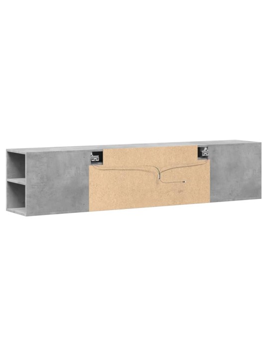 Nástěnná TV skříňka s LED betonově šedá 180 x 31 x 39,5 cm