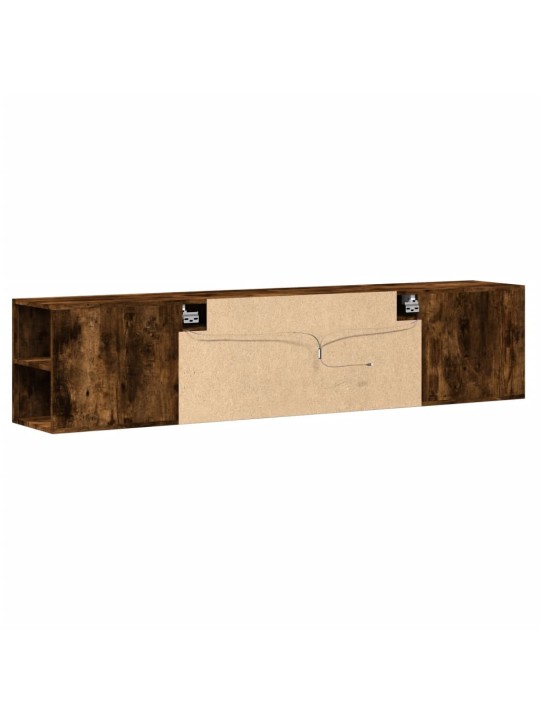 Nástěnná tv skříňka s led kouřový dub 180 x 31 x 39,5 cm