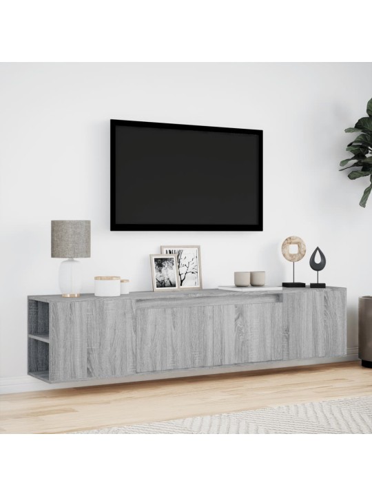 Nástěnná tv skříňka s led šedá sonoma 180 x 31 x 39,5 cm